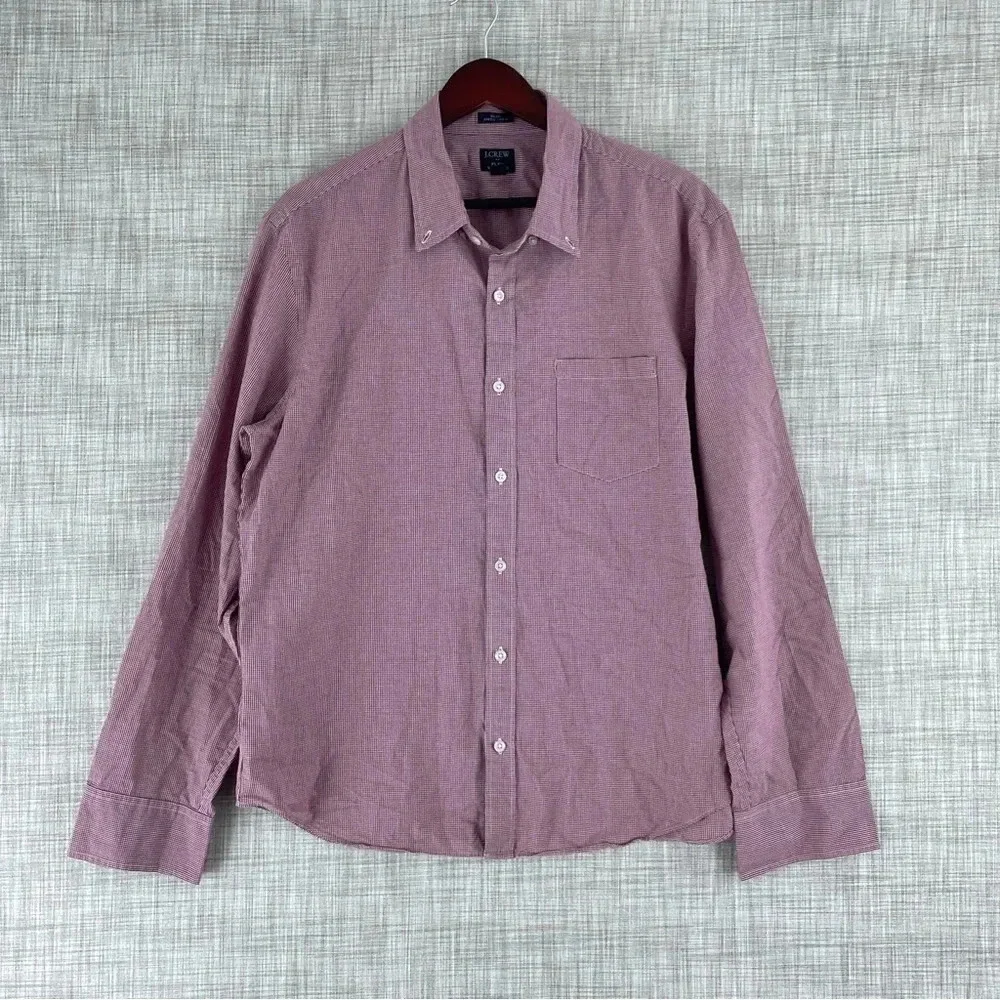 J. Crew Mens Size XL Flex washed slim untucked button down shirt 1424